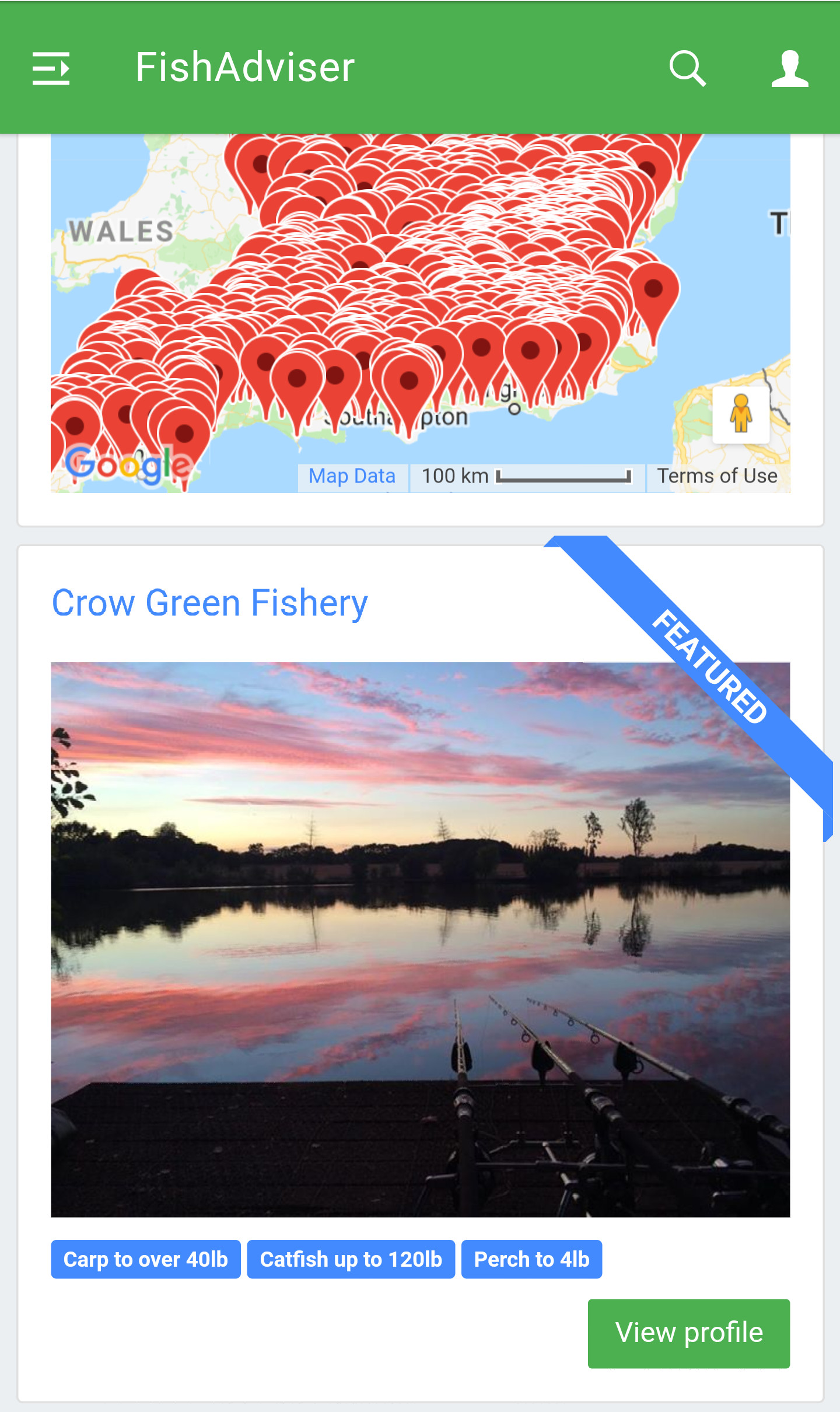 Your fishery will be featured on the main homepage of FishAdviser.